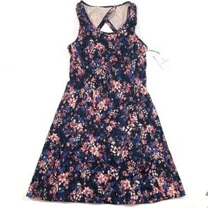 New We Wander Flexsweat A Line Athletic Dress Floral